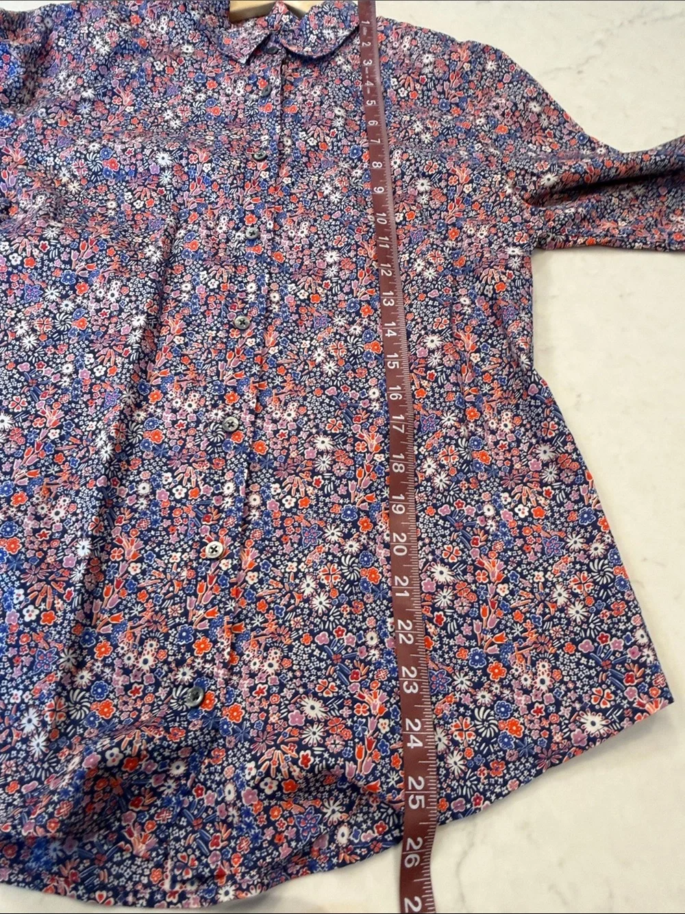 J‎ Crew Liberty Fabric Cotton Blouse Size 8